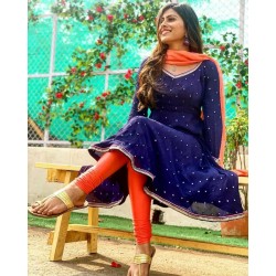 Anarkali Suit in Vibrant Colors And On Designer Theme 
